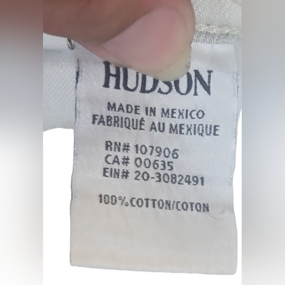 HUDSON | White Blinder Skinny Biker Moto Distressed Jeans | Size: 30x32 - Picture 4 of 9